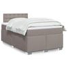 VidaXL Slatted Bed Base with Mattress Taupe 120x190 Cm Fabric 3288145