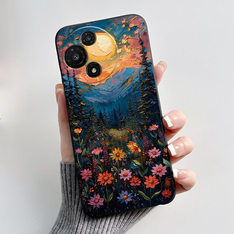 Cute Soft Black Casing For TCL 60R 5G/60 5G Shockproof Cover For TCL 60 SE Nxtpaper T521K Funny Cartoon Cat Design Shell