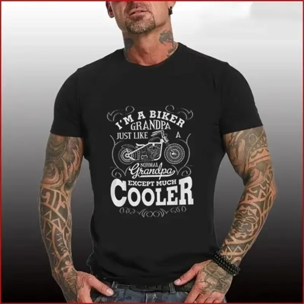 Motorcycle 3d Printed Santa Claus Christmas T-shirt Harajuku Tops Casual Vintage Men's T-shirt Plus Size Street Clothing