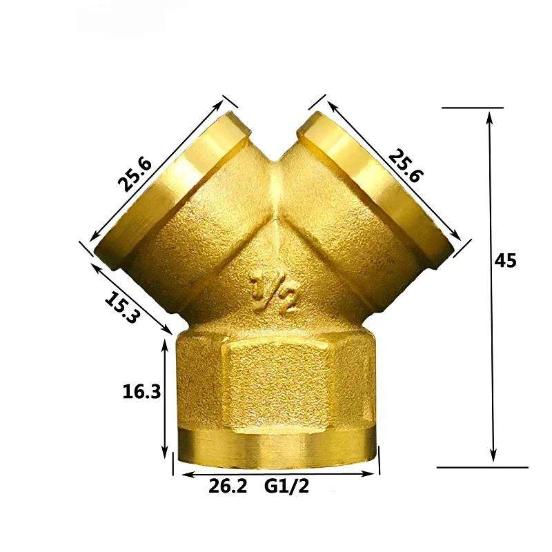 Various Types DN15 1/2" BSPP Male Female Tee 3 Ways Brass Pipe Fitting Connector Splitter Block Home Garden