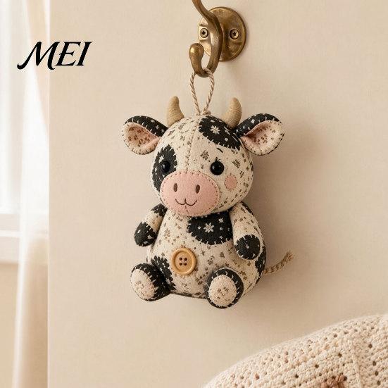 Kit de Costura de Ratón Patchwork para Regalo Hecho a Mano, Set de Manualidades con Tela Floral, Relleno y Botones de Tela, Adorno de Peluche Lindo para Principiantes