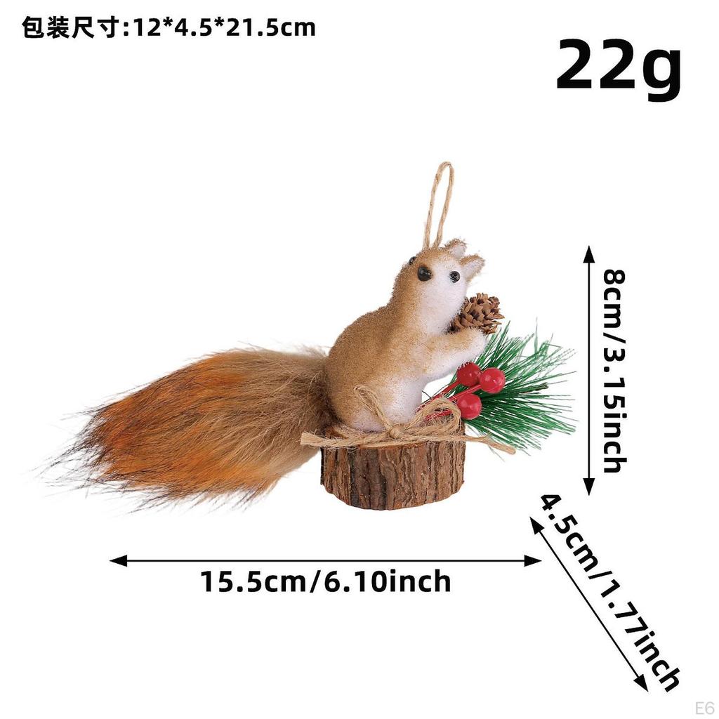 Squirrel Statue Gifts Cute Hanging Animal Sculpture for Office Xmas Tabletop