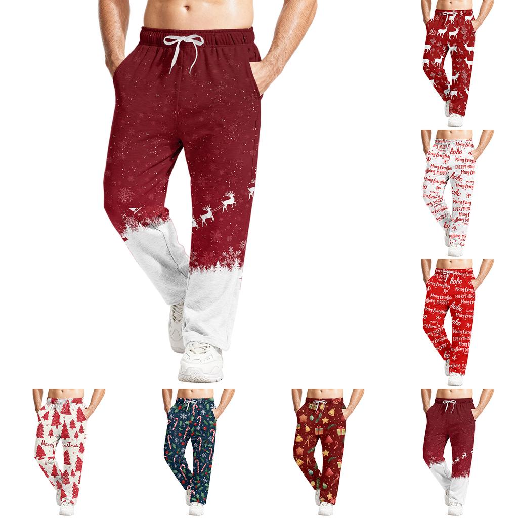 Men's Relaxed-Fit Casual Sweatpants With Stretch Waistband And Drawstring Yoga Pants