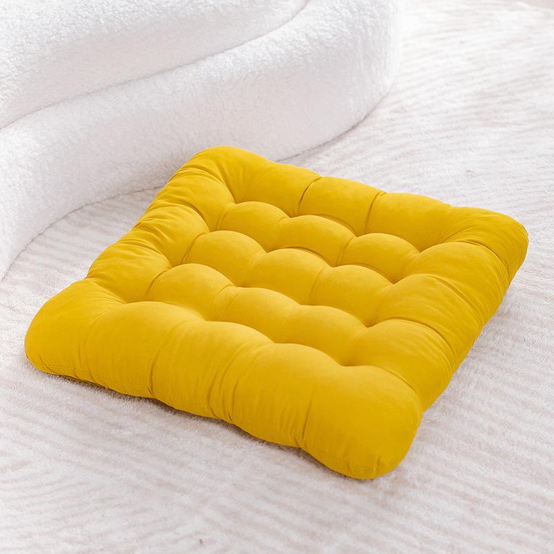 Cushion Thickened Solid Color Grinding Wool Chair Cushion Office Computer Chair Cushion Winter Student Fart Cushion