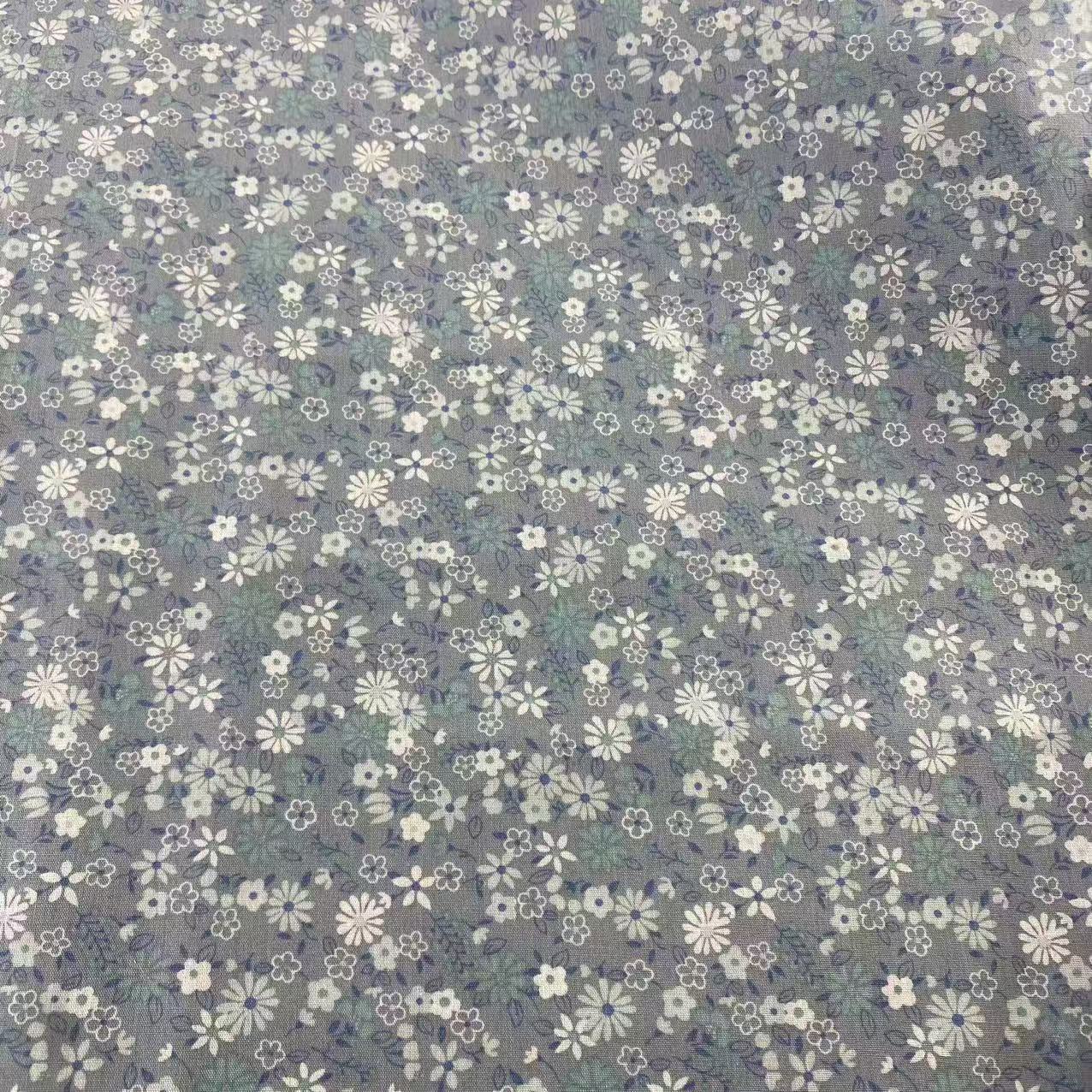 In Stock 100% Cotton Poplin Printed Fabric | Vintage Pastoral Floral for Kids Women Dresses Loungewear
