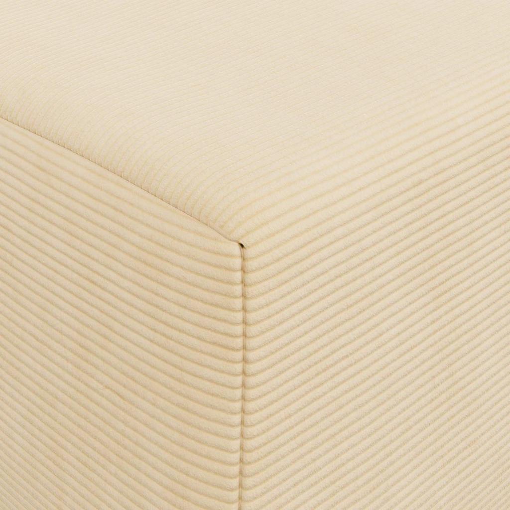 Foldable Sofa Bed Cream 120 X 60 X 49 Cm Fabric