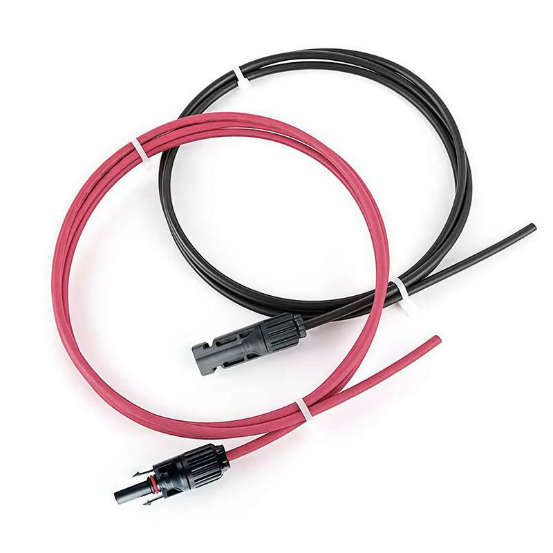 4/2.5 mm² 14/12WG Extension Cable PV1-F Solar Panel Wire, Waterproof DC Connector Male & Female Pair for Photovoltaic System