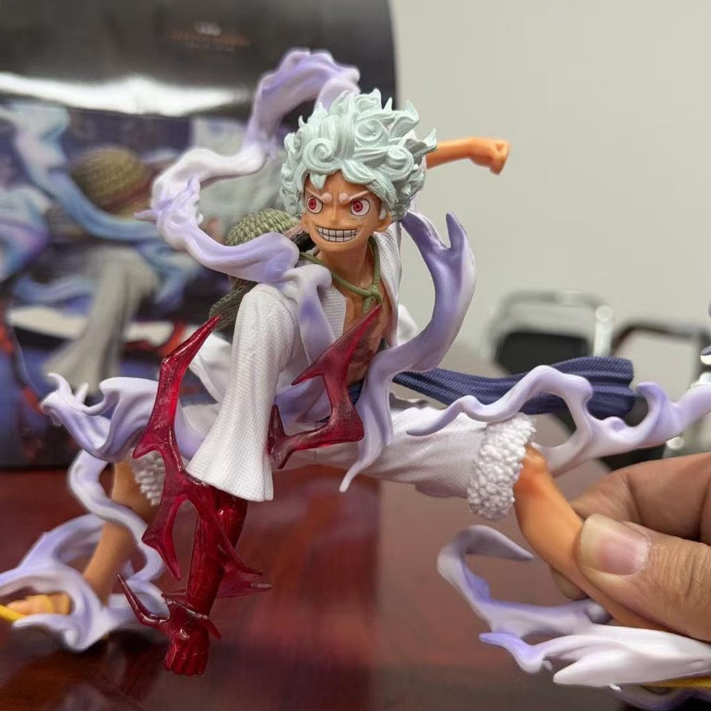 18cm One Piece Sun God Nica Luffy awakens in 5th gear Action Figure Model Statue Toys Set Decoration Model Playthings Gift