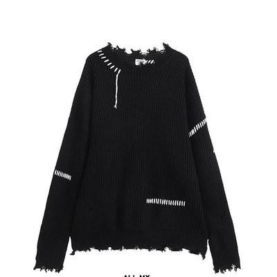 2024 Niche Unisex Distressed Knit Sweater with Exposed Seams