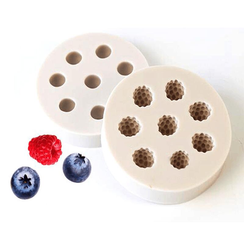 YOMDID Silicone Stereo Blueberry Raspberry Molds Chocolate Cookie Fondant Cake Making Mould Practical DIY Pastry Decorating Tool