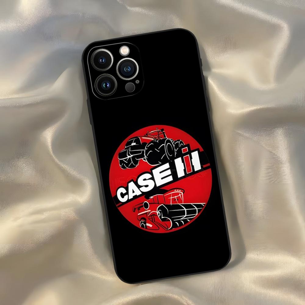 Coque de téléphone International Havester IH Tractor pour iPhone 16 15 14 13 12 11 Pro Max Xr X Xs Mini 8 Plus SE 2022 Noir Souple Si