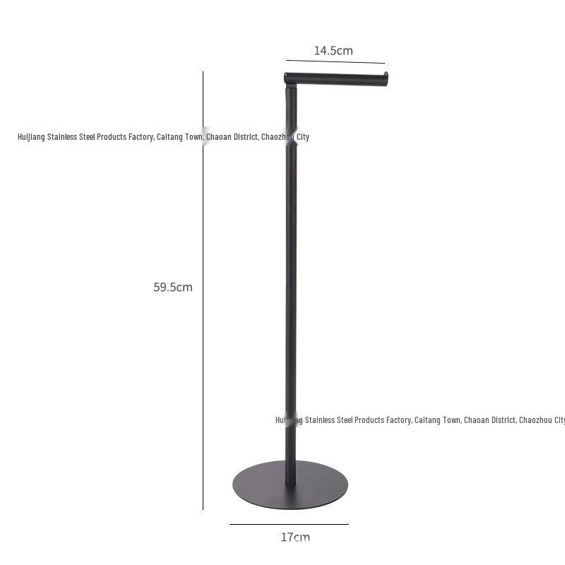 Black Stainless Steel Vertical Floor Toilet Paper Holder чёрный