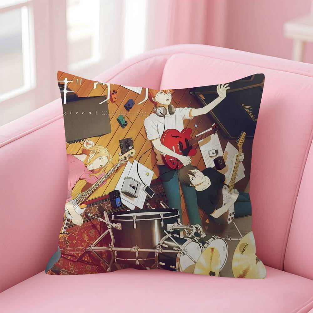 Given Manga Vai Receber Anime Cushion Cover Pillowcase Upholstery Sofa Throw Pillow Home Decor Pillowcas