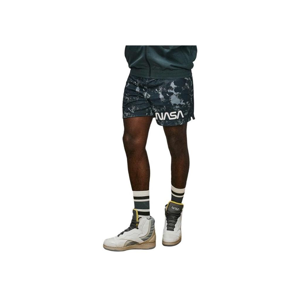 Reebok X NASA AOP Short Comfortable Casual Shorts Unisex shorts Gray 100207591