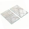 Durable and Stylish Glass Boards with White Stone Wall Pattern 2X30X52 Cm