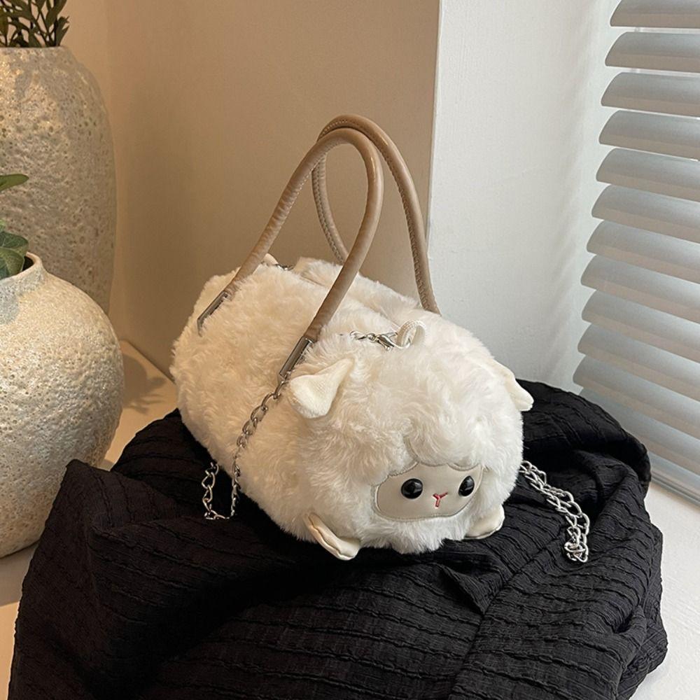 

Chain Panda Plush Bag Animal Shoulder Bag Sweet Crossbody Bag Girl sheep