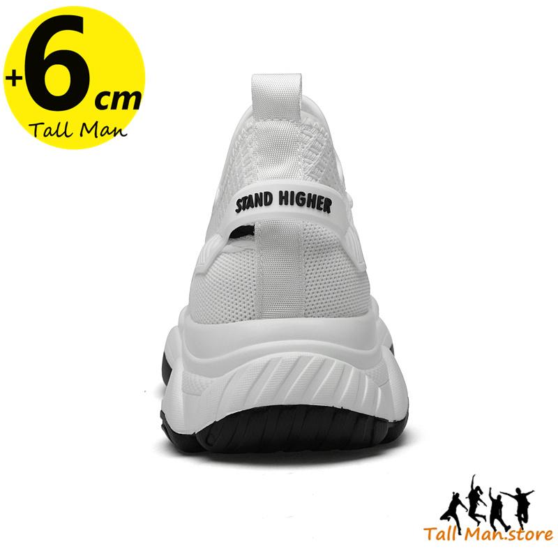 Man Lift Sneakers Men Elevator Sports Height Increase Shoes Insole 6Cm Leisure Fashion