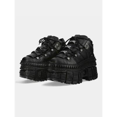 Rock Lokomotive Klein Leder Goth Plateau Retro Metall High-Top Streetwear Männer und Frauen mit Den Gleichen Einzelnen Schuhen