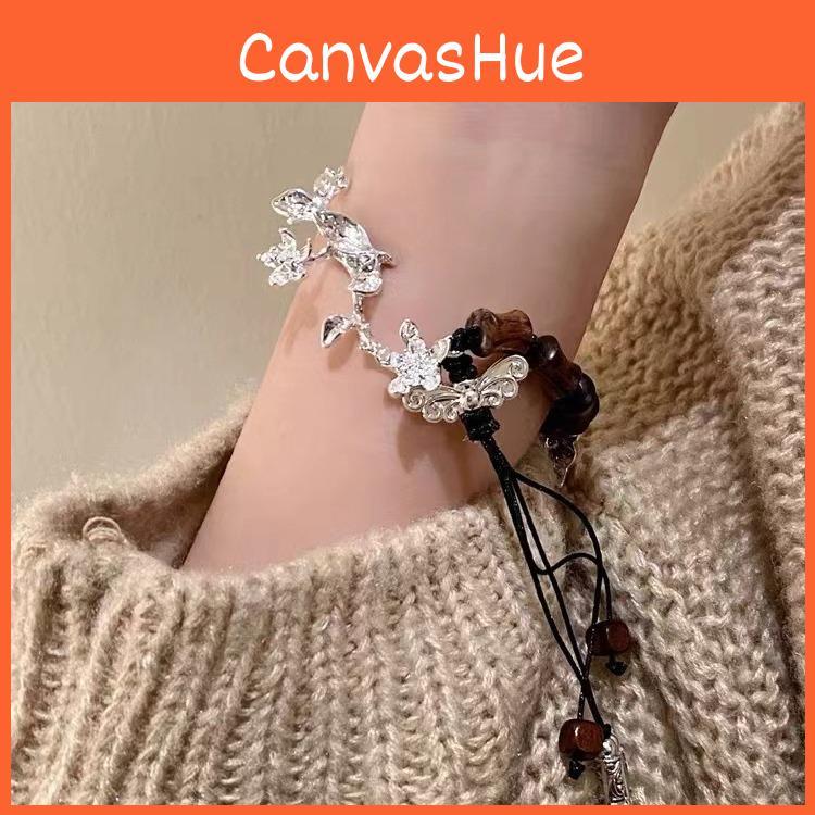 Pendant Butterfly Exotic Bracelet Handwoven From Alloy With Ethnic Flair For Women