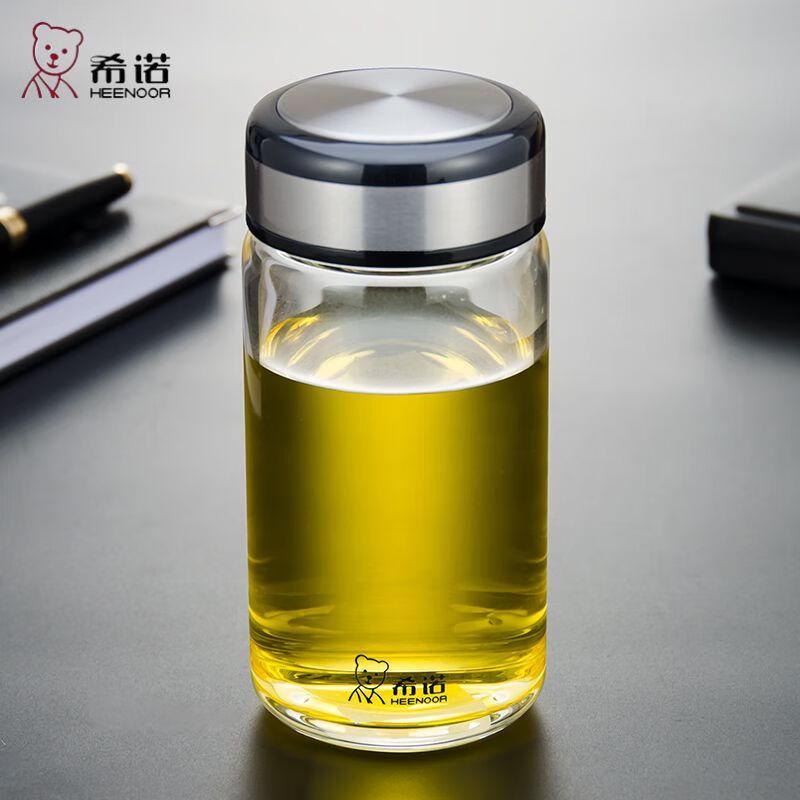 Sino Portable Single-Layer Glass Cup with Lid 320ml