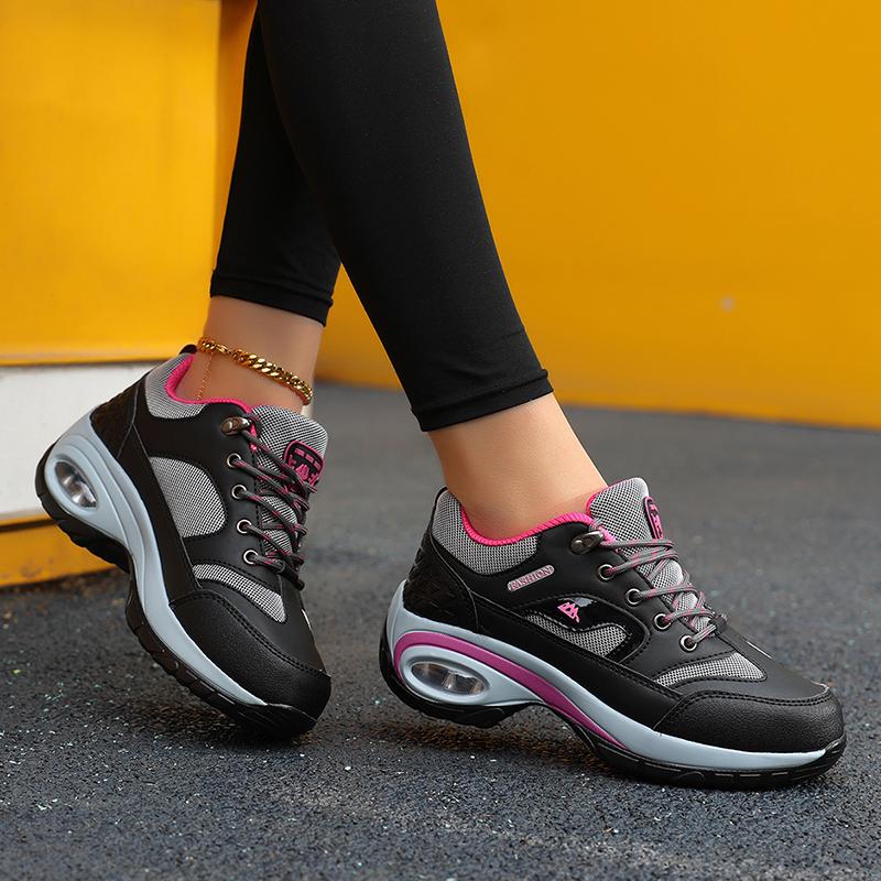 Ladies Sneakers Comfortable Breathable Platform Shoes Lace Up Female Casual Shoes for Women Outdoor Short Boots