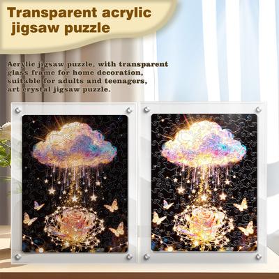 Clouds Puzzle Ornament Light Transmission Decorative Painting Puzzle Game High Difficulty Acrylic Puzzle