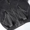 Mens Oversized Hooded Zip-Up Sweatshirt With Graffiti Print Patch Detail Fleece-Lined Streetwear Fall