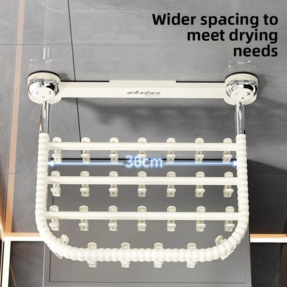 Folding Socks Drying Clips Wall-mounted Baby Clothes Drying Rack Balcony Drying Hanger Bathroom