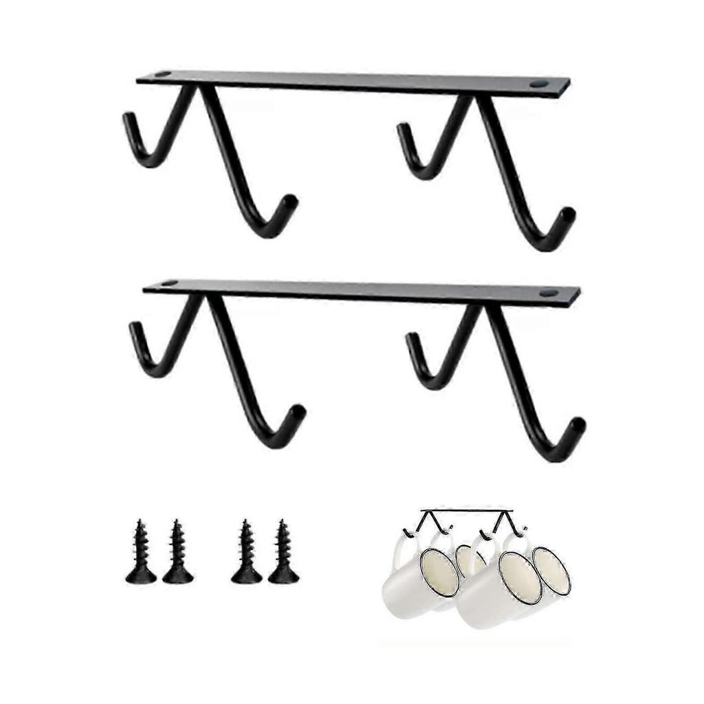 4-Hook Coffee Mug Hanger/Tea Cup Organizer/Drying Rack, suitable for mugs, coffee cups, beer glasses, and kitchen utensils.
