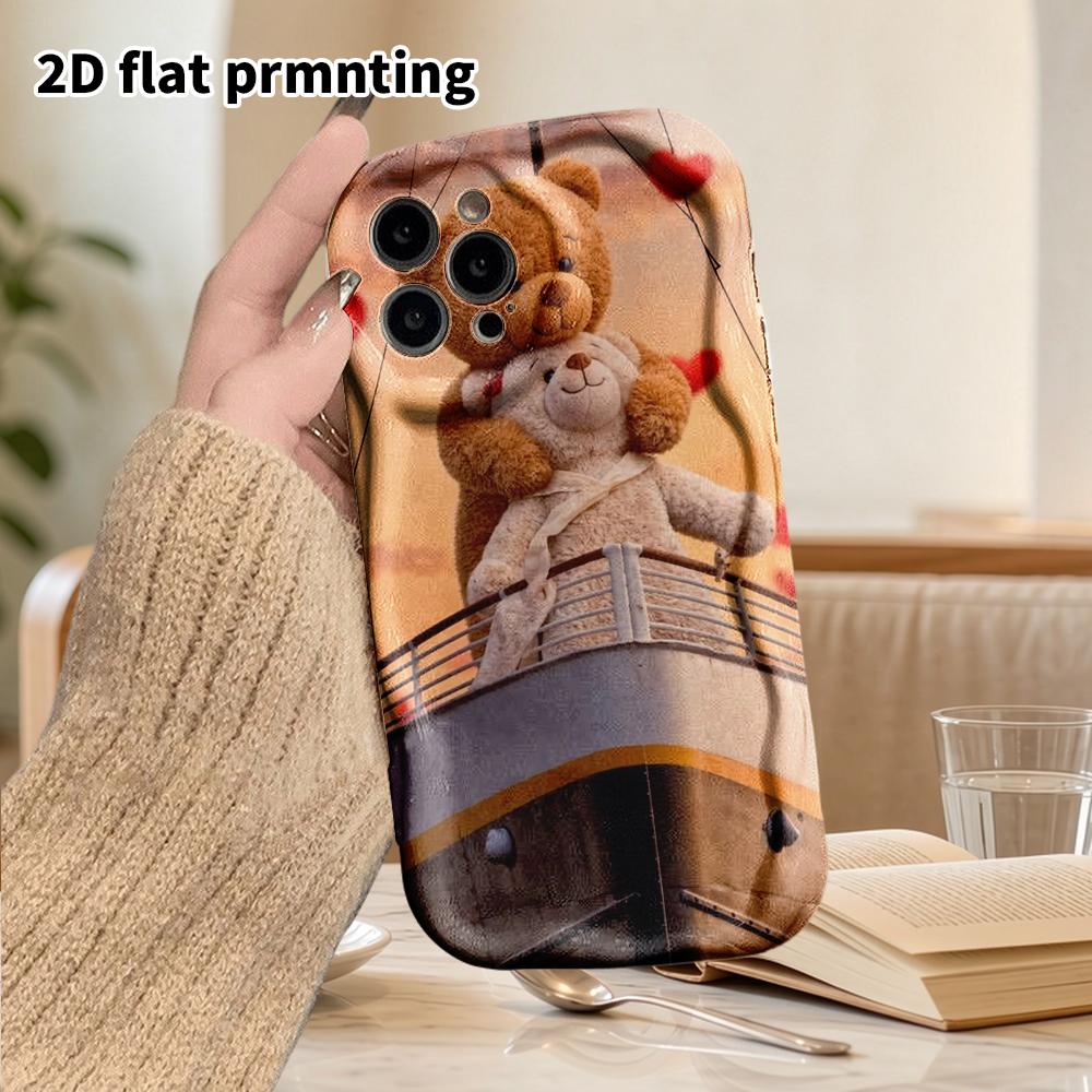 Phone Case: 2D flat design suitable for iPhone 18 17 16 15 14 13 Pro film-style protective case, couple style, famous scene reproduction, Christmas an