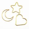 Makramee Liebesherz Sterne Mond Reifen DIY Traumfänger Rahmen Kreis Ring Metall