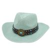Color summer sunscreen straw hat jazz hat European and American western new fashion outdoor sunshade sunscreen denim