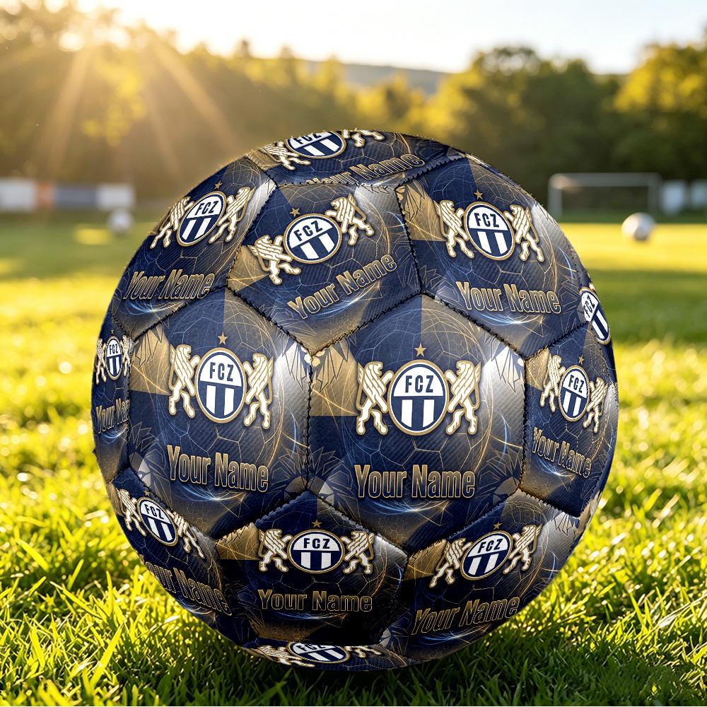 Personalized Size 5 Football FC Zürich Pattern Outdoor Game Sports Ball Gift