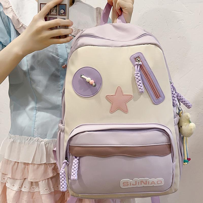 Korean-Style Cartoon Backpack: Lightweight, Waterproof, Large Capacity for Elementary Students