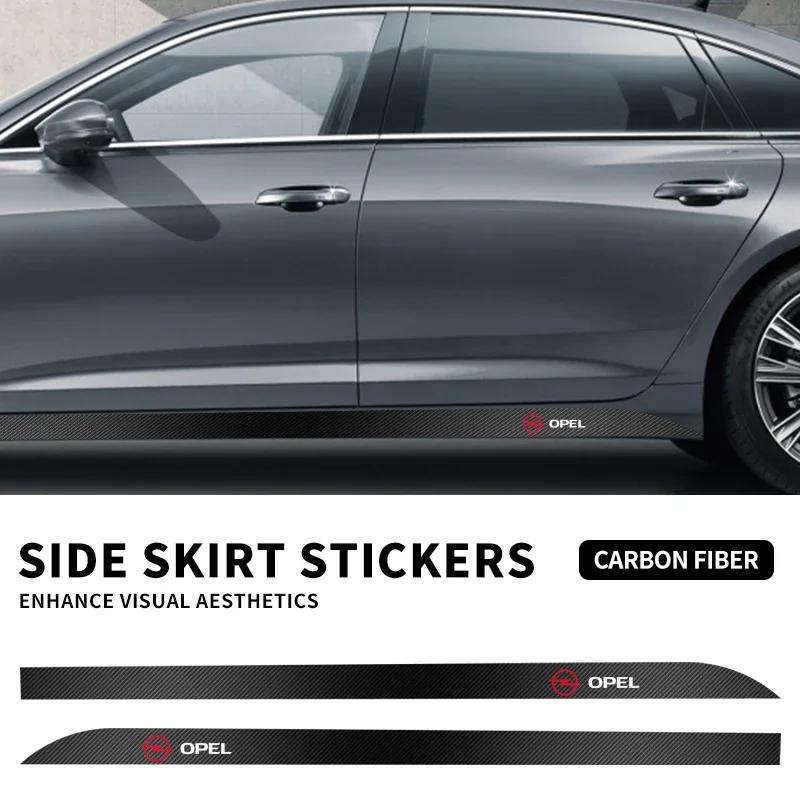 2Pcs Car Door Side Stripes Skirt Sticker Body Vinyl Decal for Opel OPC Astra Insignia Mokka Zafira Corsa Vectra C D Antara Car