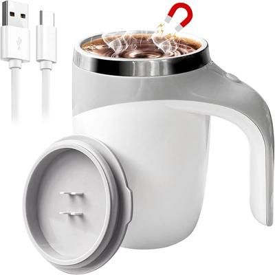 Selbstrührende Kaffeetasse, elektrische selbstmischende Tasse, automatische magnetische Kaffeetasse, wiederaufladbare 380-ml-Edelstahltasse für Kaffee, Milch, Kakao, Tee