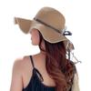Women's Summer Korean Style Versatile Sun Protection Sun Hat Fashionable Polka Dot Bow Streamer Sun Hat Beach Hat Women
