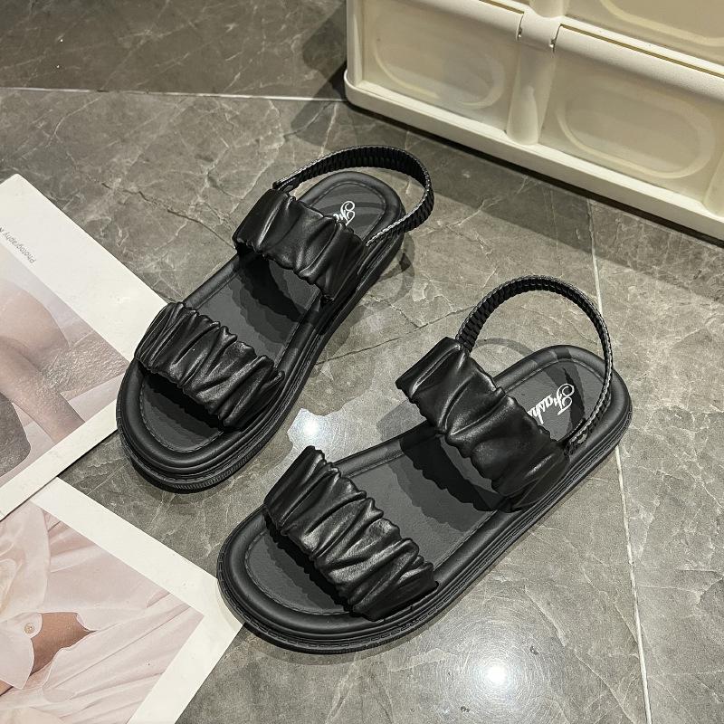 

Женские нескользящие летние тапочки: Однолямочные, Однотонные, Универсальная платформа для дома и пляжа 36