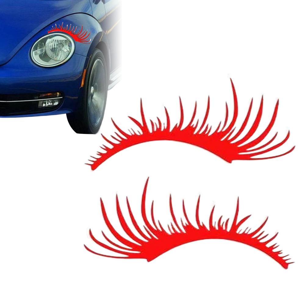 Headlight Eyebrow Eyelid Stickers For Auto Car Headlamp Eyelid Cling Decorative Automotive Headlight Decal For RV Vehicle
