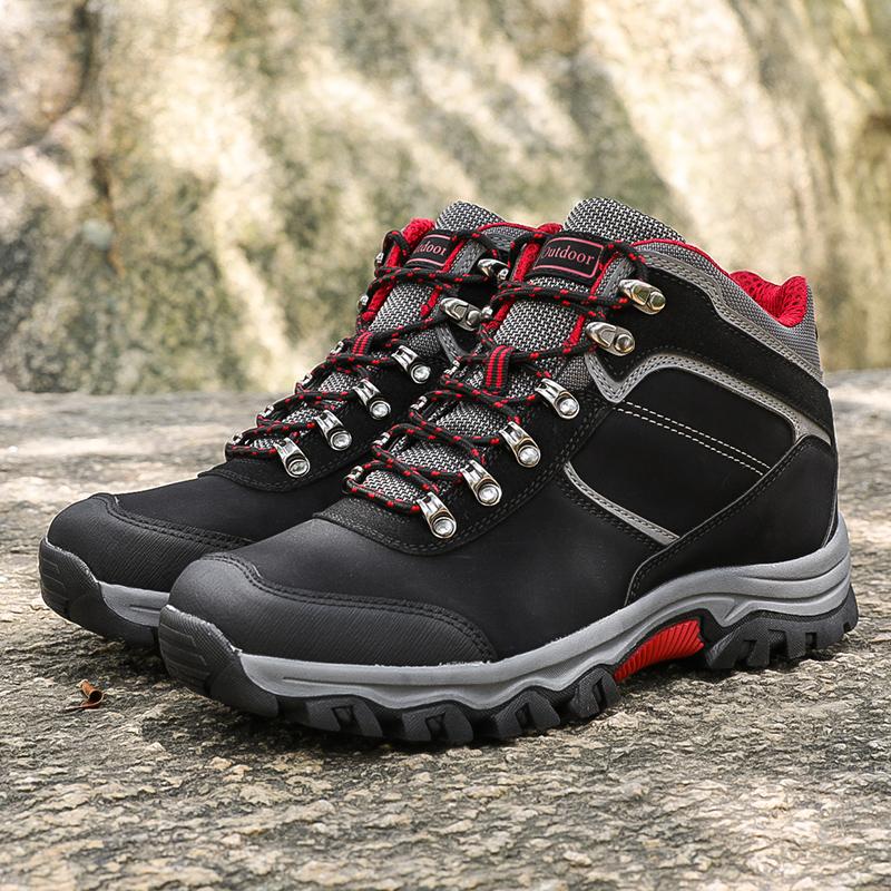 High-top Boots Men Shoes Comfortable Casual Warm Outdoor Hiking Shoes Men Soft Breathable Durable Ankle Boots Men