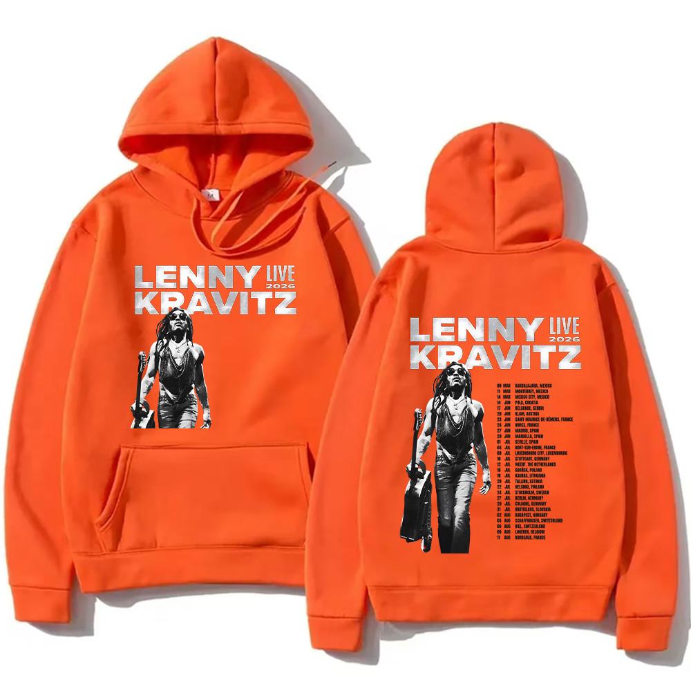 Lenny Kravitz Live 2026 Grafik Streetwear Herren High Street Sweatshirt Mode Damen Langarmtops Punk Musik Kleidung Pullover