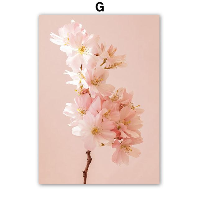 Abstrakt Flickkropp Ros Sakura Blomma Väggkonst Canvasmålning Nordiska Landskapsaffischer Och Tryck Bilder För Vardagsrumsinredning