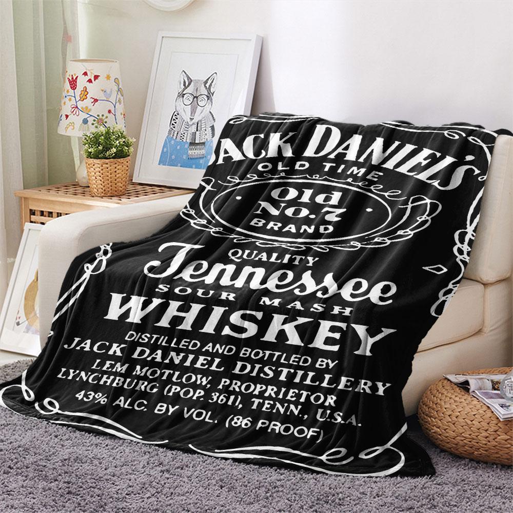 JACK DANIELS whisky printing Flannel Blanket Bedroom Sofa Camping Warm blanket Gifts for family and friends-MJ001