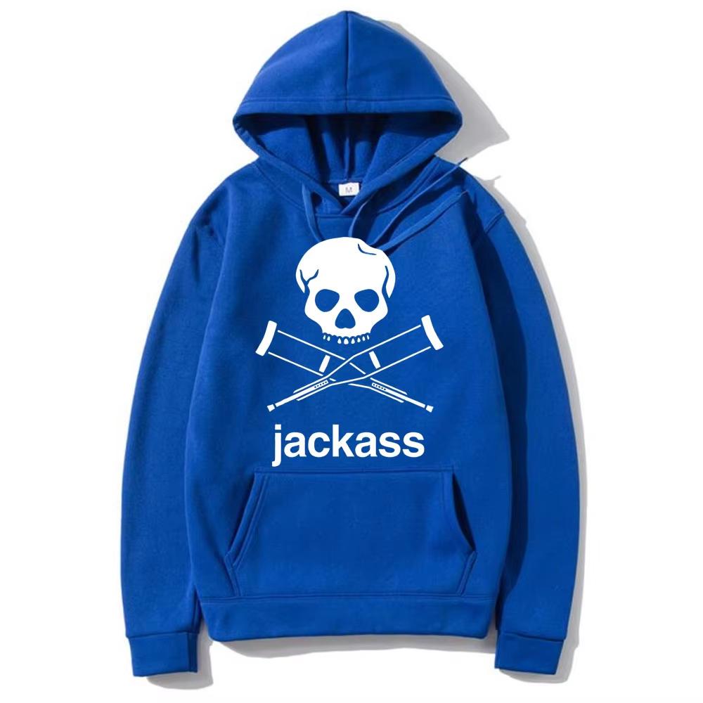 Autumn and Winter New Jackass Hoodie Men's and Women's Pattern Logo Casual Streetwear Retro Slow Running Casual Sports Shirt
