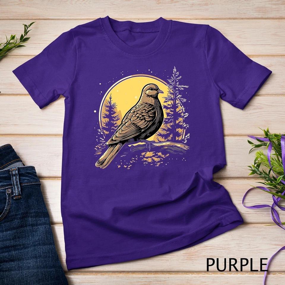 Retro Style Mourning Dove T-Shirt Unisex T-shirt 8 4XL