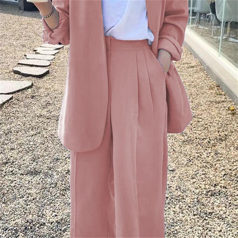 Korean Style 2025 Loose Casual Padded Shoulder Suit Jacket - Multiple Colors
