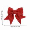 2Pcs 3D Bow Christmas Decorations Sparkling Christmas Hanging Decorations  Holiday Accessories