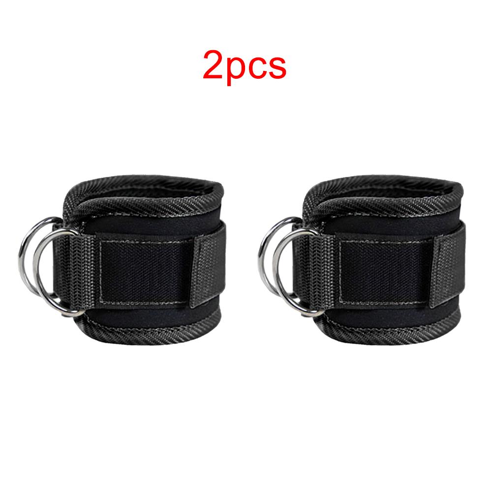 1Pair Fitness Ankle Straps Leg Exercises Adjustable Size D-Ring Ankle Cuffs Gym Workouts Glutes Legs Strength Active Feet Guard