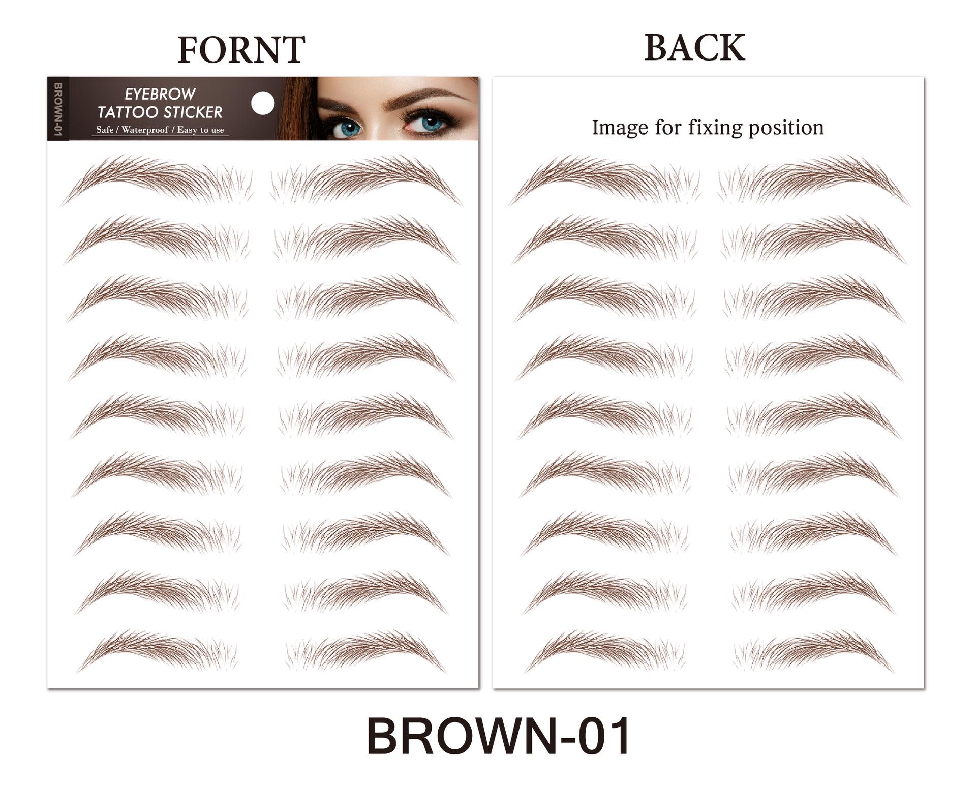 Factory Direct 6D Eyebrow Stickers Eco-Friendly Waterproof Temporary Tattoo for Lazy Eyebrows Environmentally Friendly
