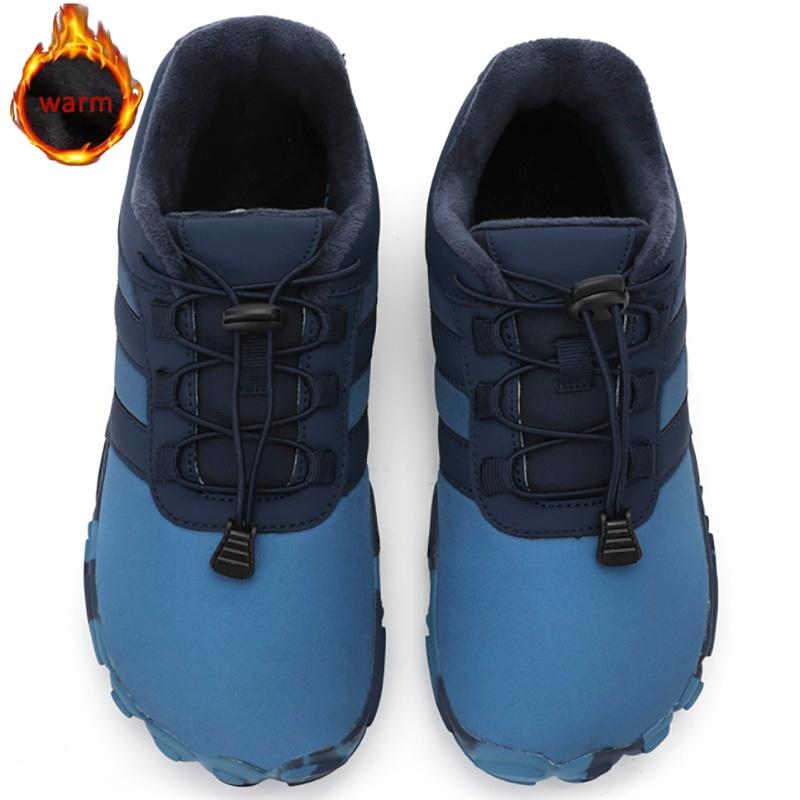 New Outdoor Trekking Cotton Shoes Barefoot Cotton Shoes Waterproof Lightweight Non Slip Five Finger Walking Shoes Thickened Warm
